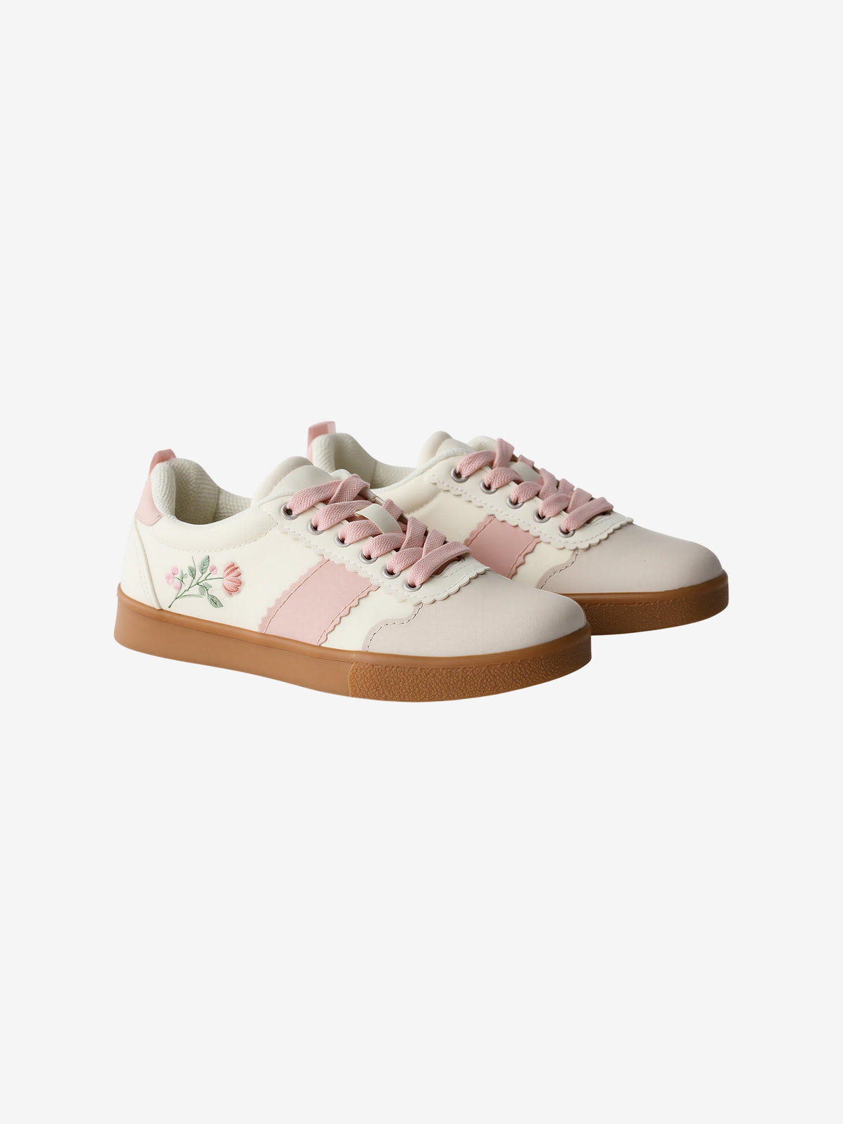 Floral Stripe Sneakers-2