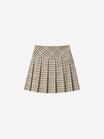 Check Pleated Skirt