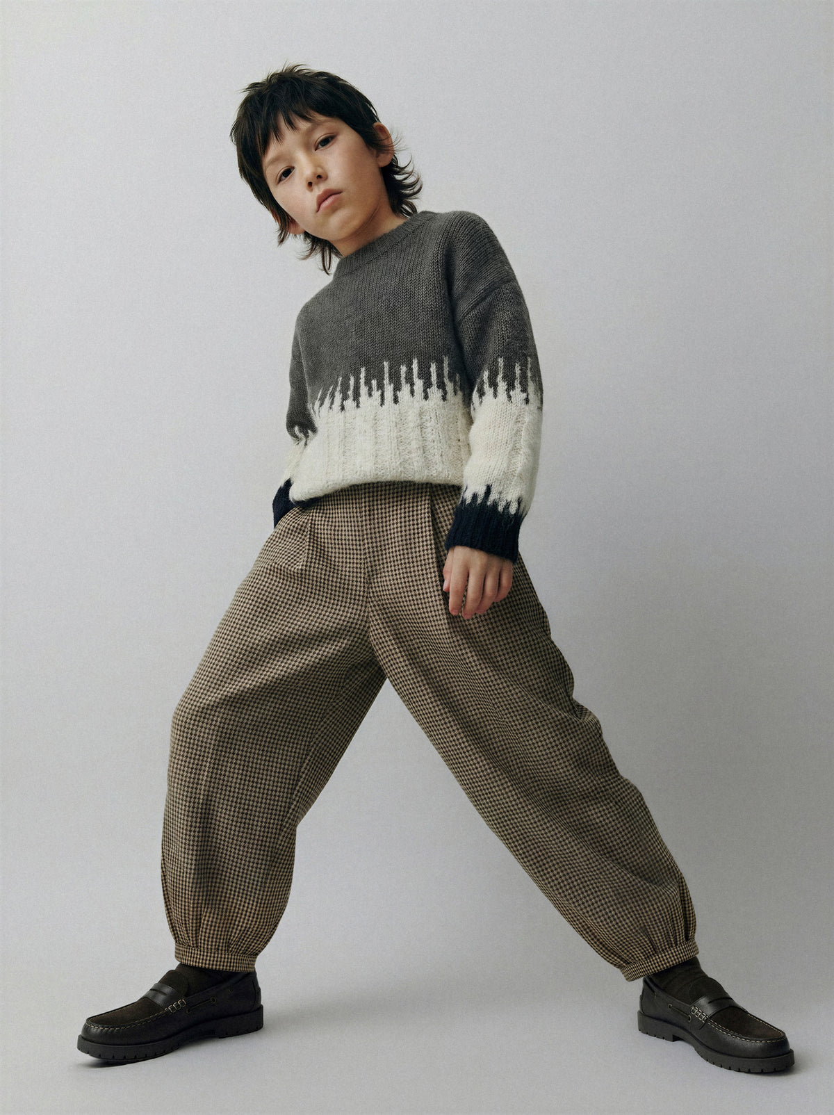 Patterned Knit Sweater-2
