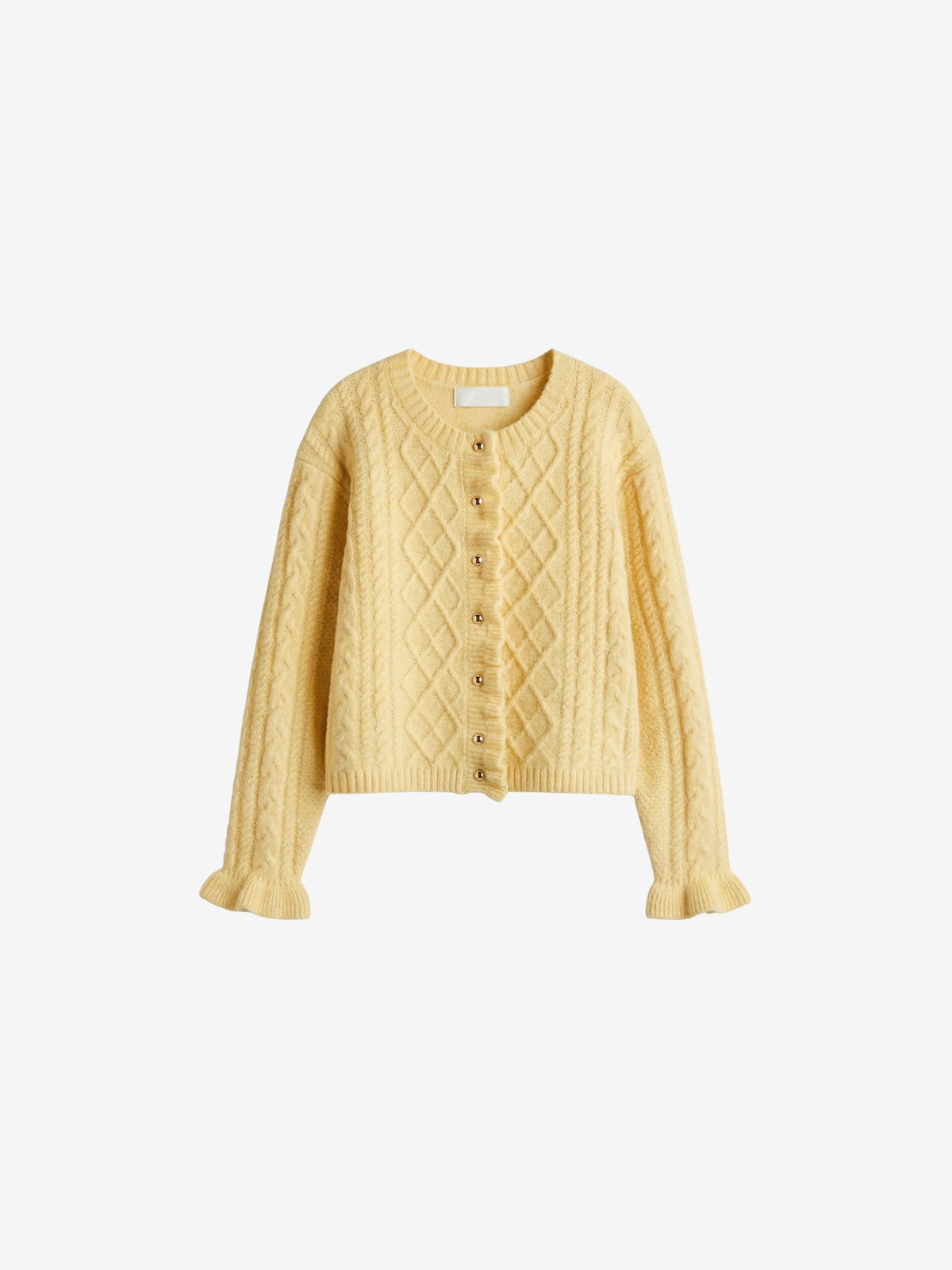 Cable Knit Button Cardigan-2