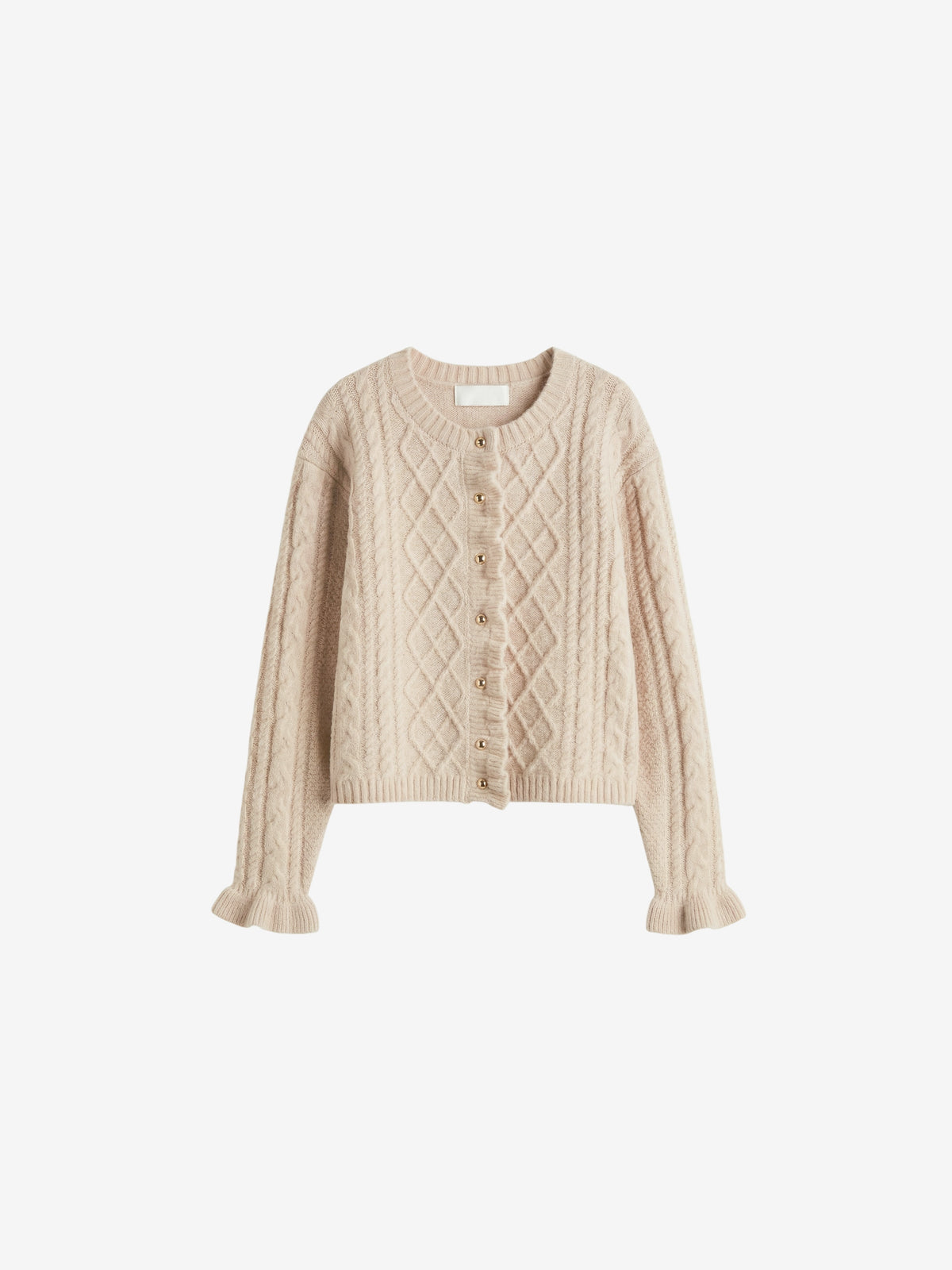 Cable Knit Button Cardigan-3
